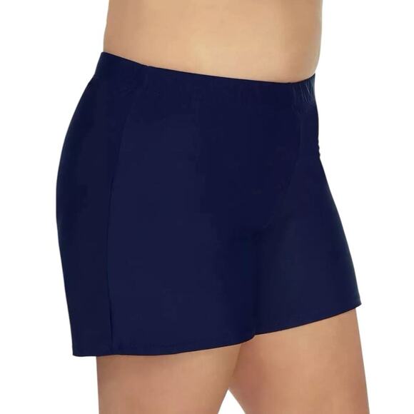 Island Escape Women’s Navy Blue Pull-On Swim Shorts Size 14 NWT $35 - Picture 2 of 5